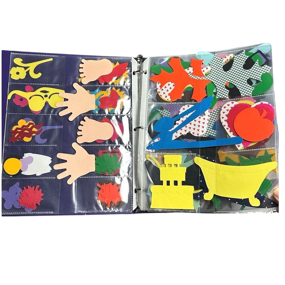 Vintage lot scrapbooking die cuts full binder Creative Memories 90s crafting